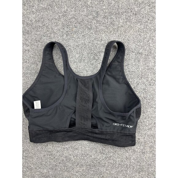 Nike Sports Bra Womens Small Black Dri-FIT ADV Front Zip Racerback Padded Mesh - Picture 5 of 6